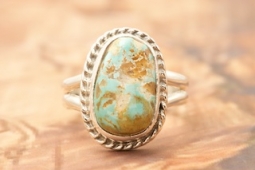 Royston Turquoise Sterling Silver Navajo Ring
